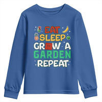 Eat Sleep Grow a Garden Repeat Youth Sweatshirt Funny Gamer-Inspired Gardening Gift for Plant Lovers - Wonder Print Shop