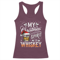 Funny My Christmas Spirit Is Whiskey Racerback Tank Top Holiday Drinking Festive Spirit