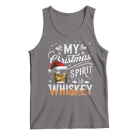 Funny My Christmas Spirit Is Whiskey Tank Top Holiday Drinking Festive Spirit