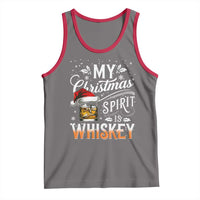 Funny My Christmas Spirit Is Whiskey Tank Top Holiday Drinking Festive Spirit