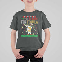 Mexican Christmas T Shirt For Kid Tis The Season For Tequila Dabbing Alcohol Lover - Wonder Print Shop