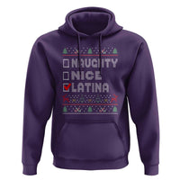 Latin American Christmas Hoodie Naughty Nice Latina Funny Xmas List Hispanic Ugly Sweater