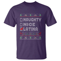 Latin American Christmas T Shirt Naughty Nice Latina Funny Xmas List Hispanic Ugly Sweater - Wonder Print Shop