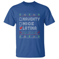 Latin American Christmas T Shirt Naughty Nice Latina Funny Xmas List Hispanic Ugly Sweater - Wonder Print Shop