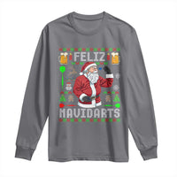 Christmas Dart Lover Long Sleeve Shirt Feliz Navidarts Santa Navidad Ugly Sweater