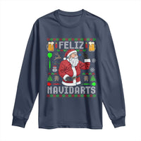 Christmas Dart Lover Long Sleeve Shirt Feliz Navidarts Santa Navidad Ugly Sweater