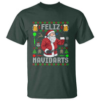 Christmas Dart Lover T Shirt Feliz Navidarts Santa Navidad Ugly Sweater - Wonder Print Shop