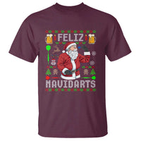 Christmas Dart Lover T Shirt Feliz Navidarts Santa Navidad Ugly Sweater - Wonder Print Shop
