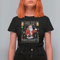 Christmas Dart Lover T Shirt For Women Feliz Navidarts Santa Navidad Ugly Sweater - Wonder Print Shop