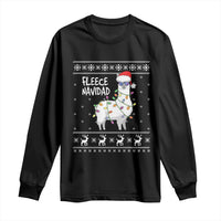 Funny Llama Christmas Long Sleeve Shirt Fleece Navidad Feliz Merry Xmas Ugly Sweater