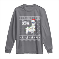 Funny Llama Christmas Long Sleeve Shirt Fleece Navidad Feliz Merry Xmas Ugly Sweater