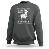 Funny Llama Christmas Sweatshirt Fleece Navidad Feliz Merry Xmas Ugly Sweater - Wonder Print Shop