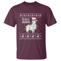 Funny Llama Christmas T Shirt Fleece Navidad Feliz Merry Xmas Ugly Sweater - Wonder Print Shop