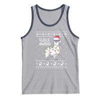 Funny Llama Christmas Tank Top Fleece Navidad Feliz Merry Xmas Ugly Sweater