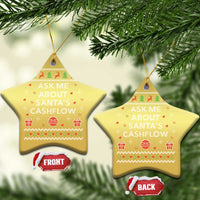 Funny Xmas Accountant Christmas Ornament Ask Me About Santas Cash Flow Ugly Sweater - Wonder Print Shop