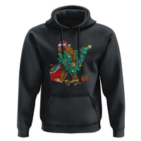 Bigfoot Christmas Tree Hoodie Xmas Lights Sasquatch Lovers