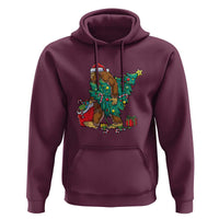 Bigfoot Christmas Tree Hoodie Xmas Lights Sasquatch Lovers
