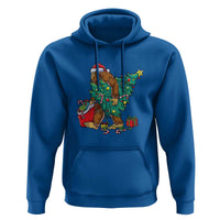 Bigfoot Christmas Tree Hoodie Xmas Lights Sasquatch Lovers