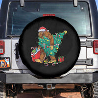 Bigfoot Christmas Tree Spare Tire Cover Xmas Lights Sasquatch Lovers