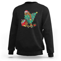Bigfoot Christmas Tree Sweatshirt Xmas Lights Sasquatch Lovers - Wonder Print Shop