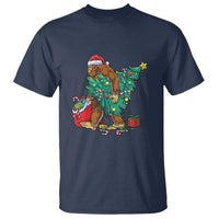 Bigfoot Christmas Tree T Shirt Xmas Lights Sasquatch Lovers - Wonder Print Shop