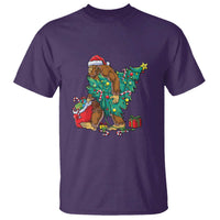 Bigfoot Christmas Tree T Shirt Xmas Lights Sasquatch Lovers - Wonder Print Shop