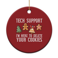 Funny Xmas Tech Support Christmas Ornament Here To Delete Cookies Festive Xmas - Wonder Print Shop