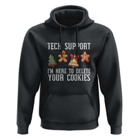 Funny Christmas Tech Support Hoodie Here To Delete Cookies Festive Xmas