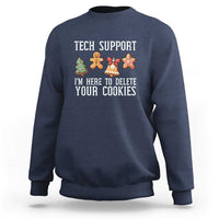 Funny Christmas Tech Support Sweatshirt Here To Delete Cookies Festive Xmas - Wonder Print Shop