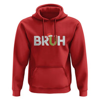 Funny Christmas Bruh Hoodie Candy Cane Santa Hat Festive Xmas Matching