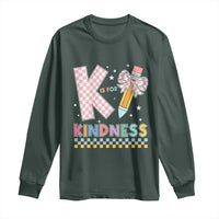 K Is For Kindness Long Sleeve Shirt Cute Pencil Bow Teacher Be Kind