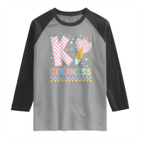 K Is For Kindness Raglan Shirt Cute Pencil Bow Teacher Be Kind