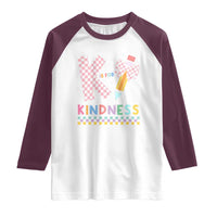 K Is For Kindness Raglan Shirt Cute Pencil Bow Teacher Be Kind