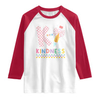 K Is For Kindness Raglan Shirt Cute Pencil Bow Teacher Be Kind