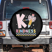 K Is For Kindness Spare Tire Cover Cute Pencil Bow Teacher Be Kind