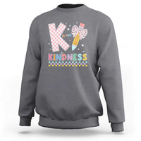 K Is For Kindness Sweatshirt Cute Pencil Bow Teacher Be Kind - Wonder Print Shop
