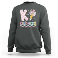 K Is For Kindness Sweatshirt Cute Pencil Bow Teacher Be Kind - Wonder Print Shop
