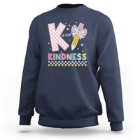 K Is For Kindness Sweatshirt Cute Pencil Bow Teacher Be Kind - Wonder Print Shop