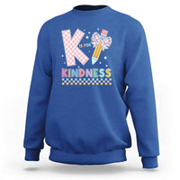K Is For Kindness Sweatshirt Cute Pencil Bow Teacher Be Kind - Wonder Print Shop
