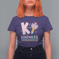 K Is For Kindness T Shirt For Women Cute Pencil Bow Teacher Be Kind - Wonder Print Shop