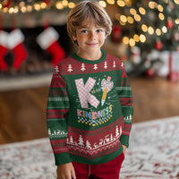 K Is For Kindness Ugly Christmas Sweater Cute Pencil Bow Teacher Be Kind - Wonder Print Shop