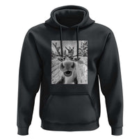 Funny Christmas Reindeer Selfie Hoodie With Santa Xmas Gag Gift
