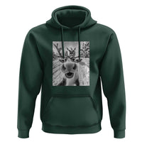 Funny Christmas Reindeer Selfie Hoodie With Santa Xmas Gag Gift