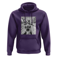 Funny Christmas Reindeer Selfie Hoodie With Santa Xmas Gag Gift