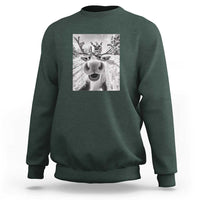 Funny Christmas Reindeer Selfie Sweatshirt With Santa Xmas Gag Gift - Wonder Print Shop