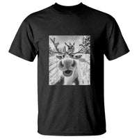 Funny Christmas Reindeer Selfie T Shirt With Santa Xmas Gag Gift - Wonder Print Shop