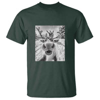 Funny Christmas Reindeer Selfie T Shirt With Santa Xmas Gag Gift - Wonder Print Shop