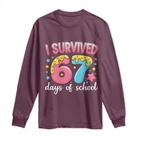 I Survived 67 Days of School Long Sleeve Shirt Cute 6 7 Six Seven Chaos Survivor for Students Teachers - Wonder Print Shop