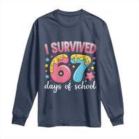 I Survived 67 Days of School Long Sleeve Shirt Cute 6 7 Six Seven Chaos Survivor for Students Teachers - Wonder Print Shop