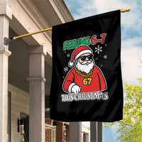 Feeling 67 This Christmas Garden Flag Funny Cool Santa Six Seven Meme Holiday - Wonder Print Shop
